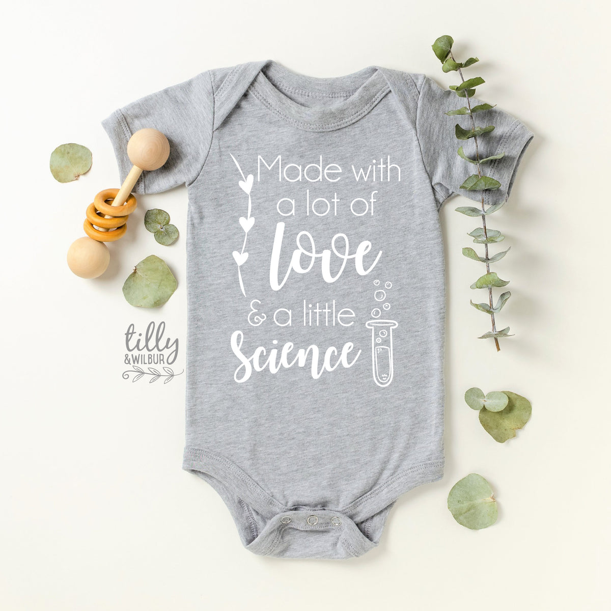 Made With A Lot Of Love And A Little Science Baby Bodysuit, Pregnancy Announcement, IVF Baby, We're Having A Baby, Worth The Wait, Newborn