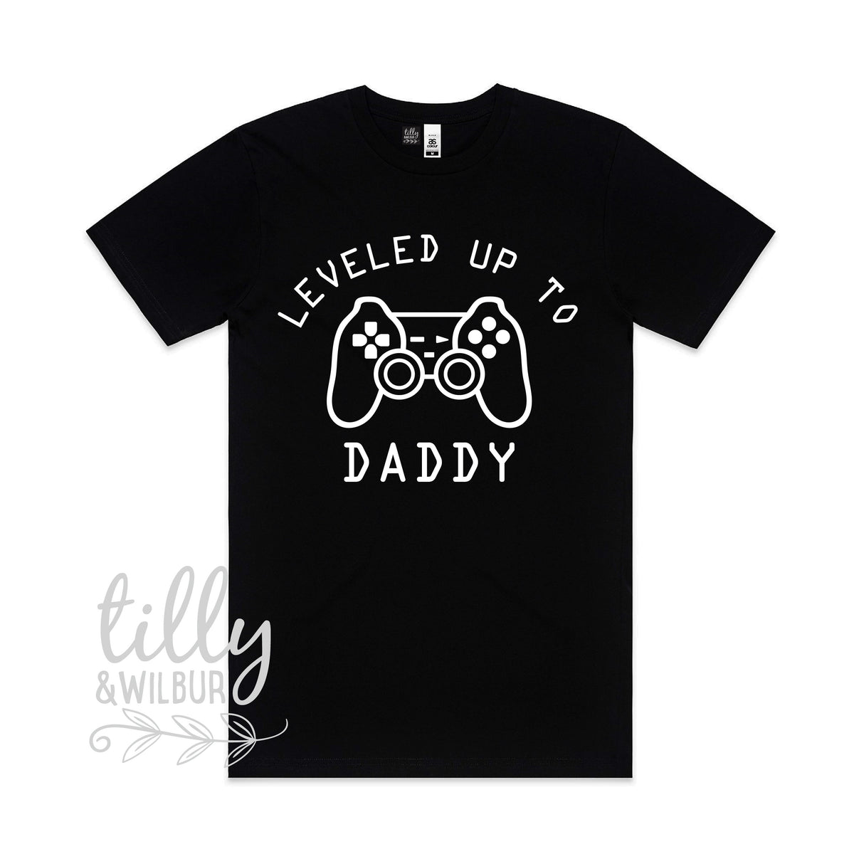 Leveled Up To Daddy Men's T-Shirt, Pregnancy Announcement T-Shirt, Gamer Pregnancy Announcement, New Dad Gift, Baby Shower Gift, Playstation