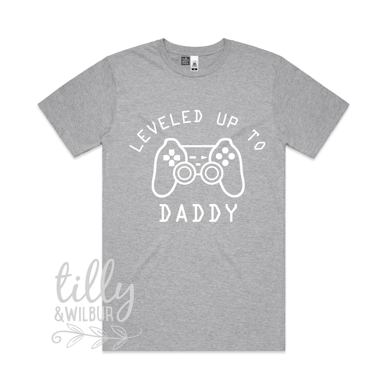 Leveled Up To Daddy Men's T-Shirt, Pregnancy Announcement T-Shirt, Gamer Pregnancy Announcement, New Dad Gift, Baby Shower Gift, Playstation