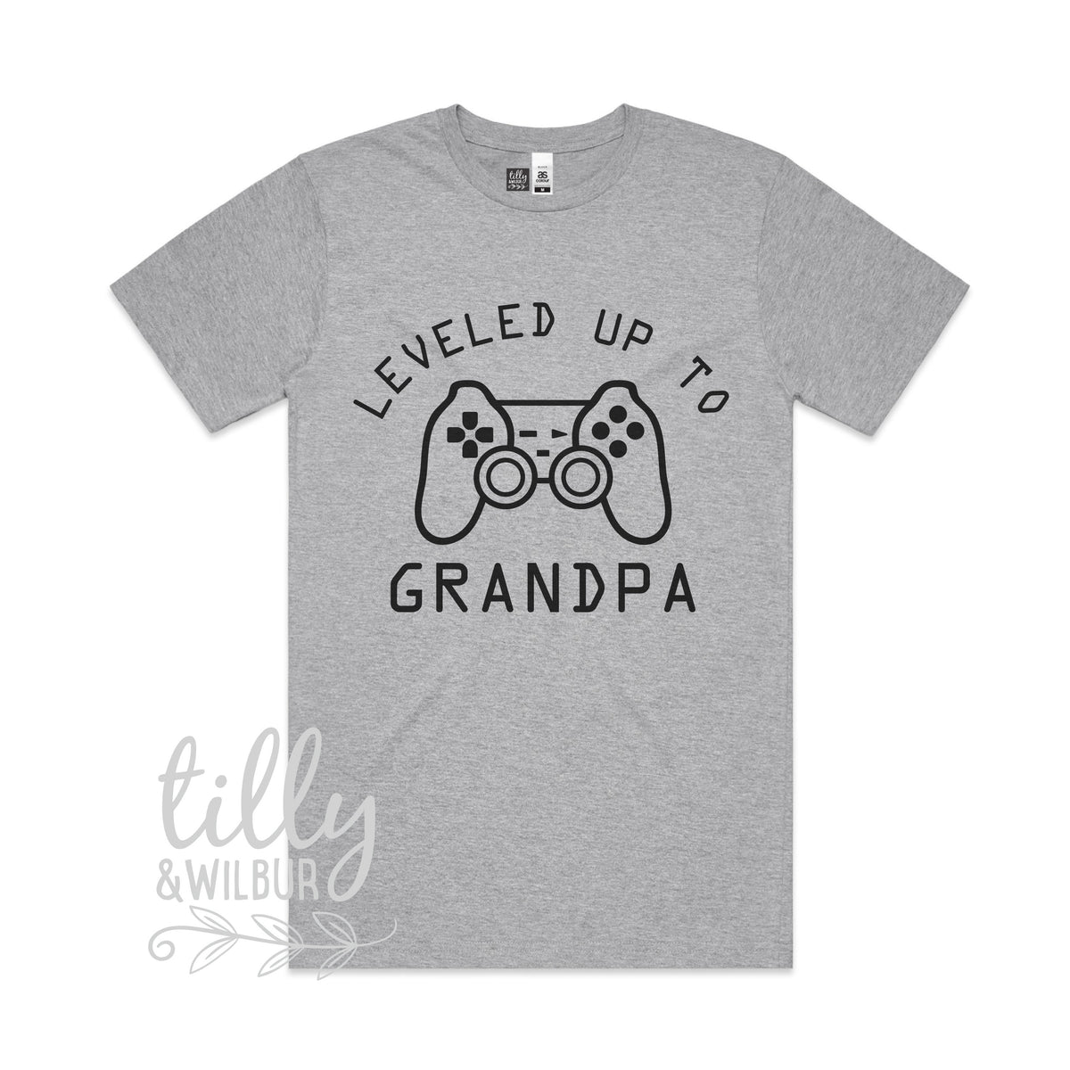 Leveled Up To Grandpa Men's T-Shirt, Pregnancy Announcement T-Shirt, Gamer Pregnancy Announcement, New Grandparent Gift, 1st Grandbaby, Pop