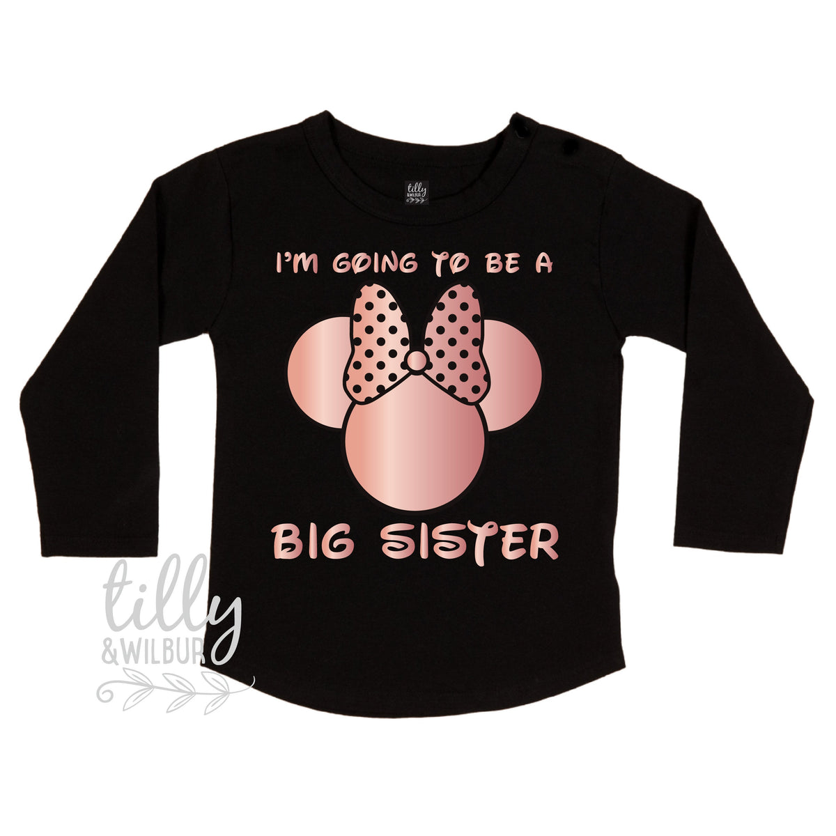 I'm Going To Be A Big Sister T-Shirt for Girls, Minnie Mouse Design, Big Sister Shirt, Pregnancy Announcement, Minnie Mouse Sister T-Shirt