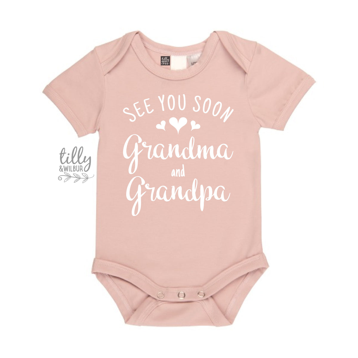 See You Soon Grandma And Grandpa Baby Bodysuit, Hello Grandma & Grandpa Bodysuit, Pregnancy Announcement To Grandparents, First Grandbaby