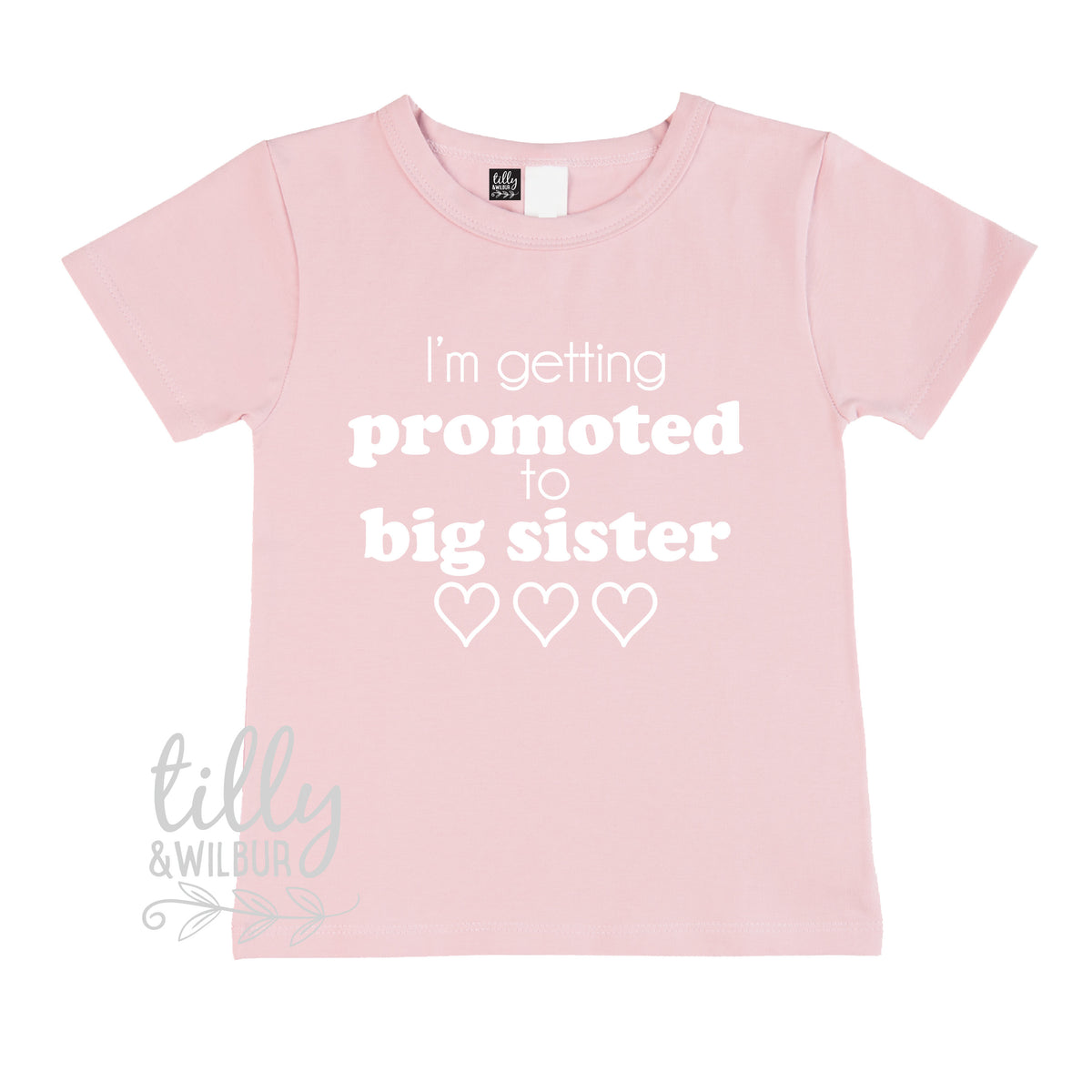 I'm Getting Promoted To Big Sister Girl's T-Shirt, Big Sister T-Shirt, I'm Going To Be A Big Sister, Girl's Clothing, Pregnancy Announcement