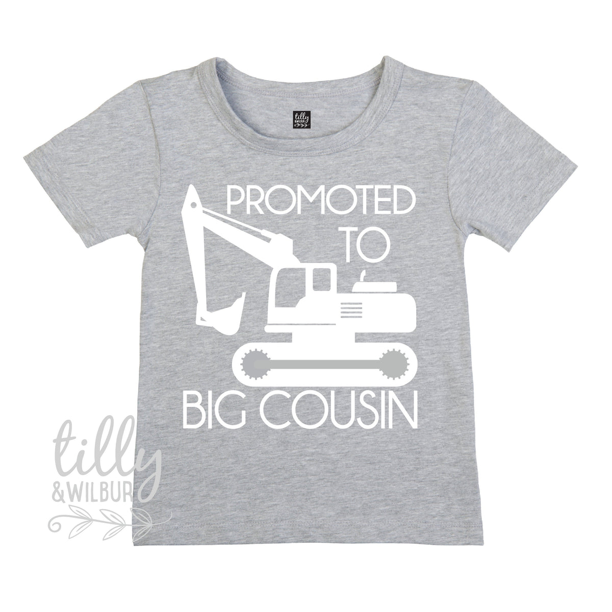 Promoted To Big Cousin Excavator T-Shirt For Boys, Big Cousin Shirt, I'm Going To Be A Big Cousin, Pregnancy Announcement, Boys Clothing,Cuz