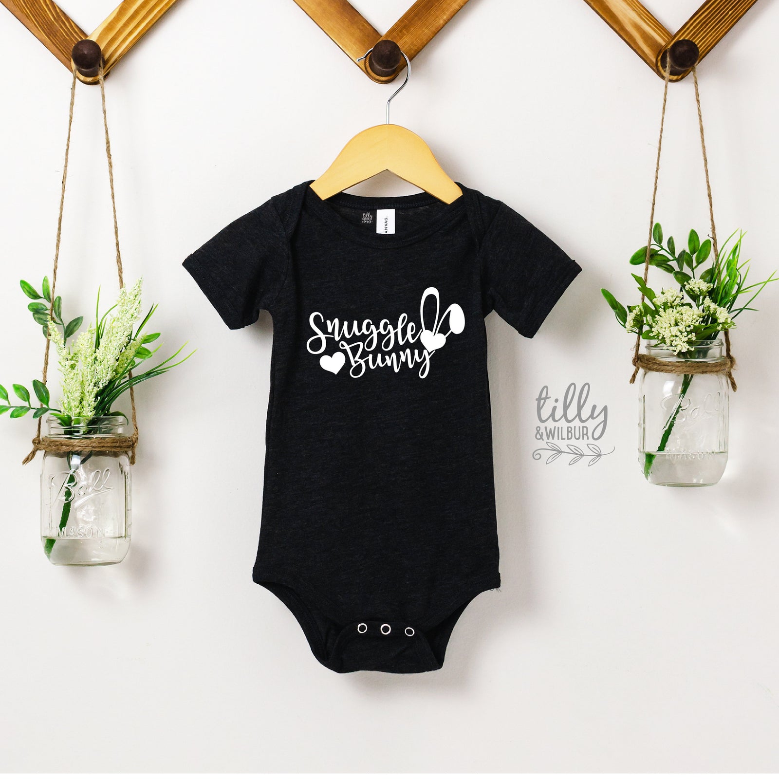 Snuggle Bunny Easter Baby Bodysuit, Bunny Ears Bodysuit, First Easter Baby Bodysuit, Newborn Easter Gift, 1st Easter Outfit, Baby Easter