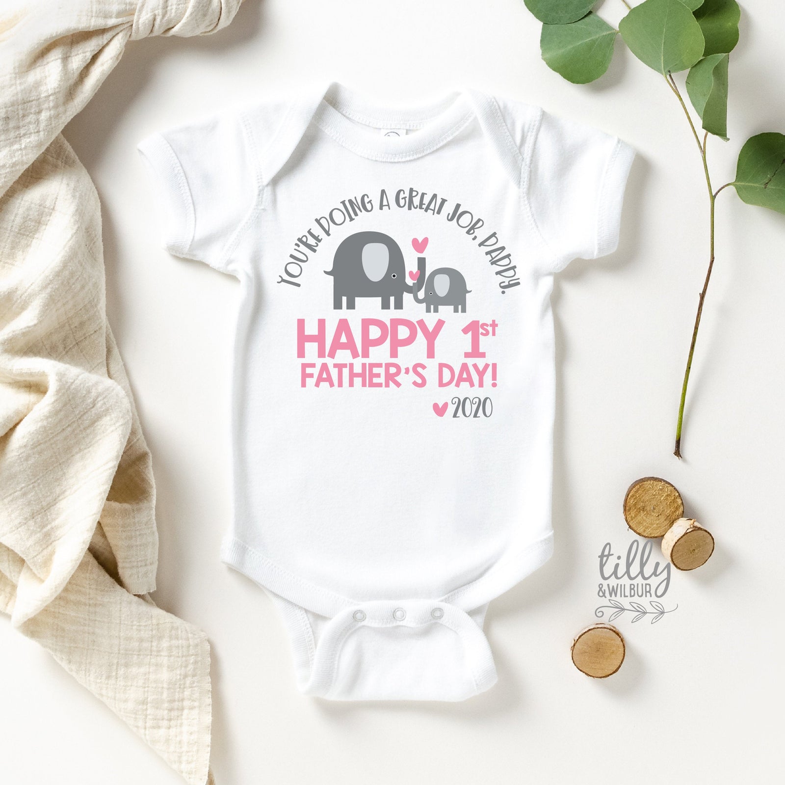 You're Doing A Great Job Daddy Happy 1st Father's Day 2020, Our First Father's Day 2020 Baby Bodysuit, First Father's Day Gift, Baby Daddy