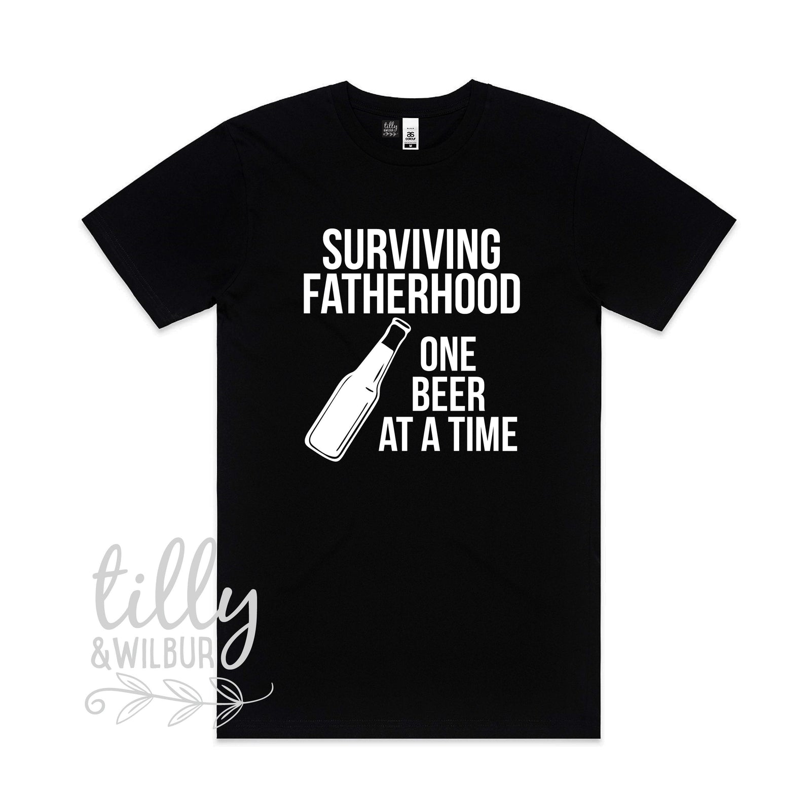 Surviving Fatherhood One Beer At A Time Men's T-Shirt, Father's Day T-Shirt, Father's Day Gift, First Father's Day, Funny Dad Gift, Dad Tee