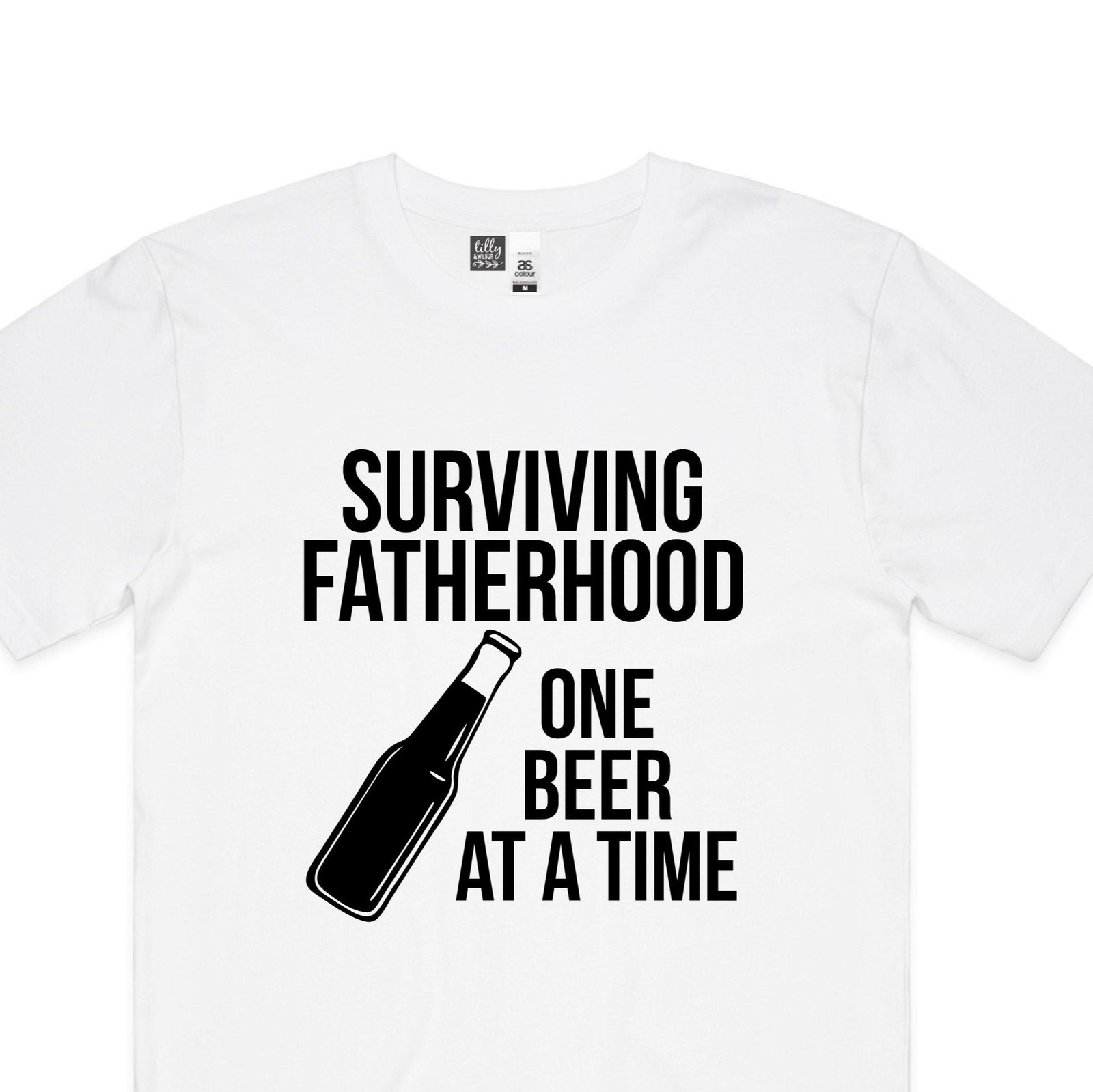 Surviving Fatherhood One Beer At A Time Men's T-Shirt, Father's Day T-Shirt, Father's Day Gift, First Father's Day, Funny Dad Gift, Dad Tee