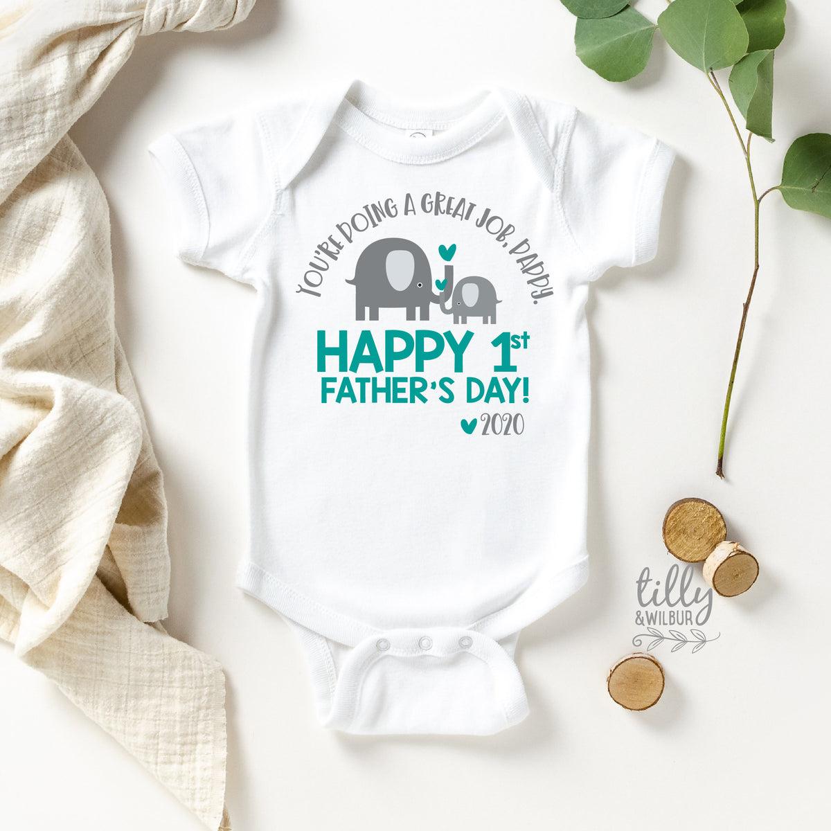 You're Doing A Great Job Daddy Happy 1st Father's Day 2020, Our First Father's Day 2020 Baby Bodysuit, First Father's Day Gift, Baby Daddy