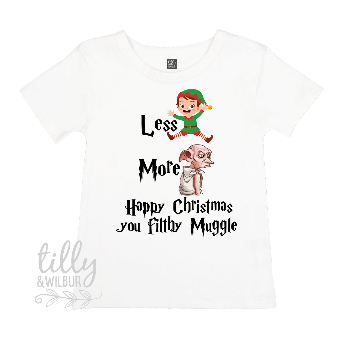 Harry Potter Christmas T-Shirt, Harry Potter T-Shirt, Dobby Christmas T-Shirt, Boys Christmas Gift, Boys Christmas Shirt, Filthy Muggle Tee