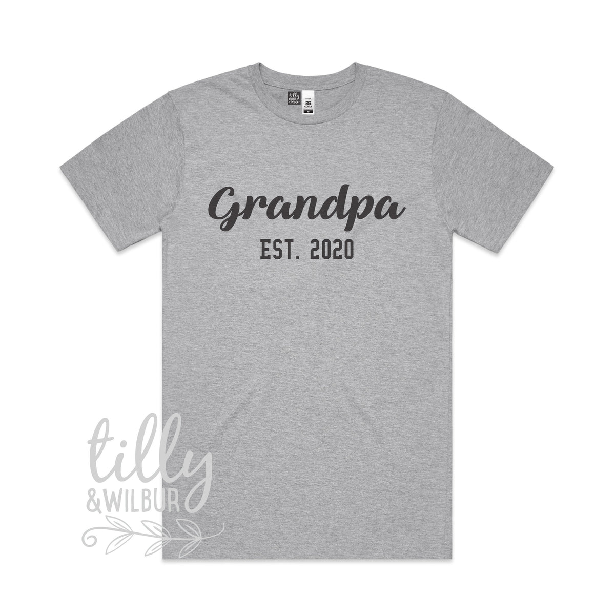 Grandpa Est. T-Shirt, Personalised Pregnancy Announcement Shirt, I'm Going To Be An Grandpa, Baby Shower Gift, Grandparents, Pop, Grandpa