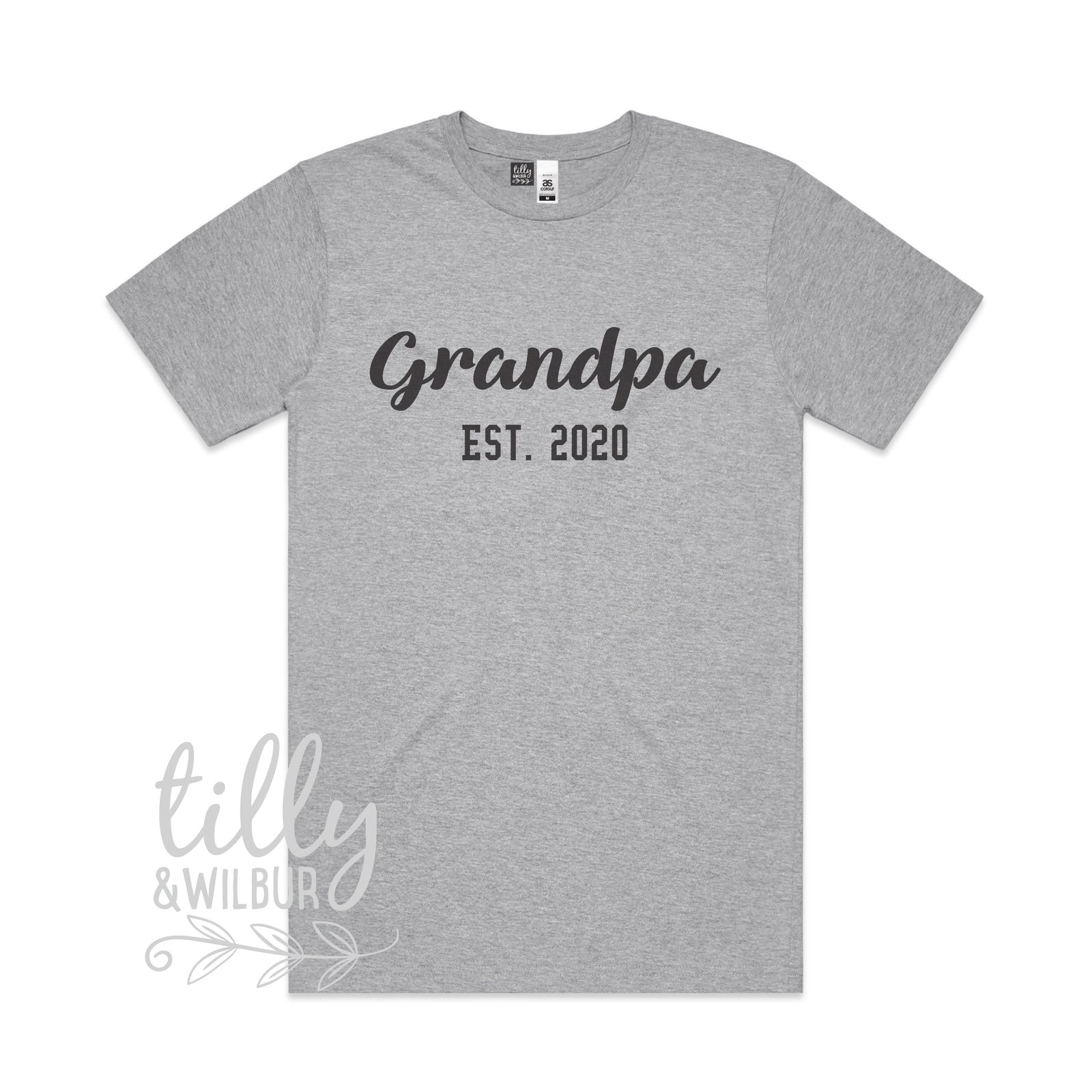 Grandpa Est. T-Shirt, Personalised Pregnancy Announcement Shirt, I'm Going To Be An Grandpa, Baby Shower Gift, Grandparents, Pop, Grandpa