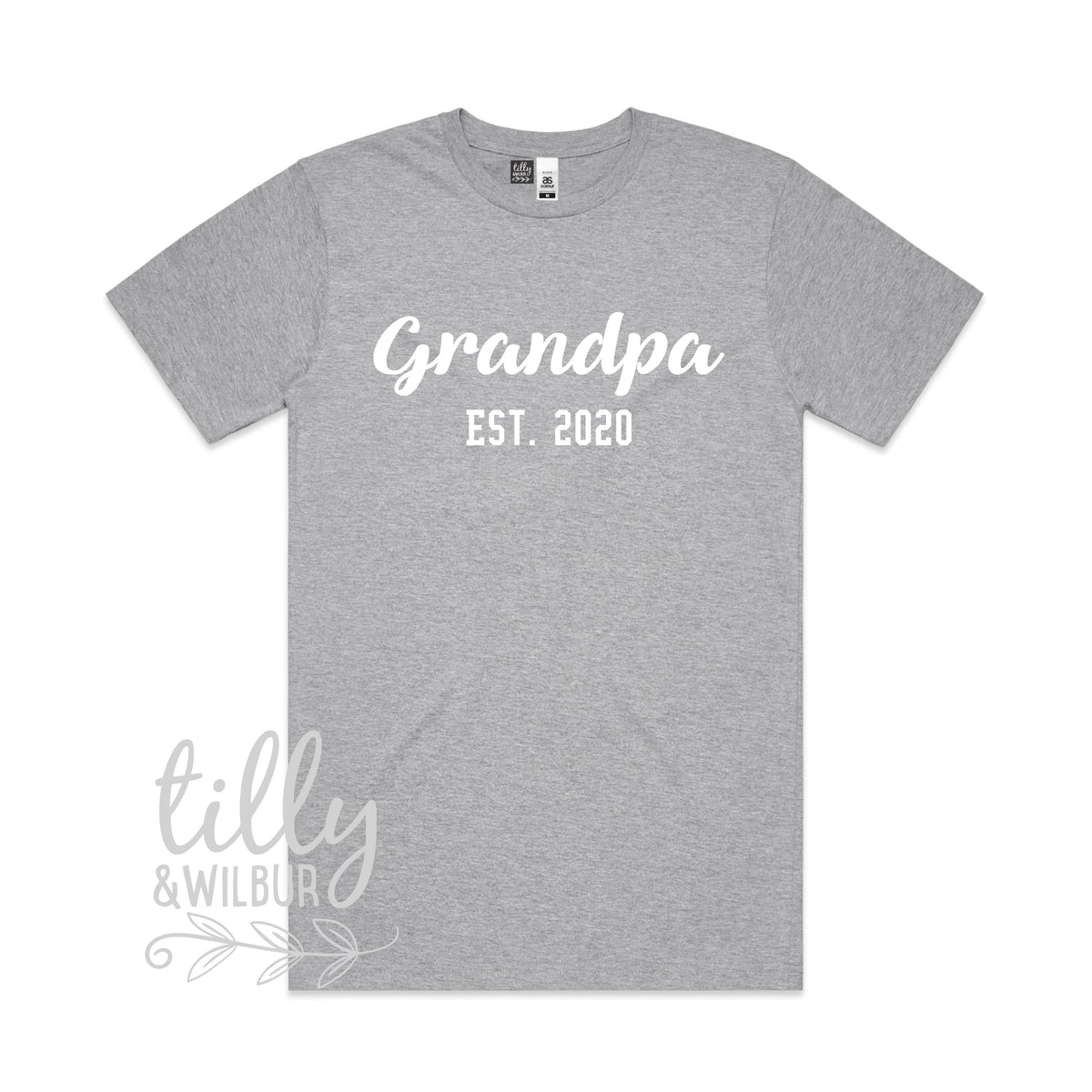 Grandpa Est. T-Shirt, Personalised Pregnancy Announcement Shirt, I'm Going To Be An Grandpa, Baby Shower Gift, Grandparents, Pop, Grandpa