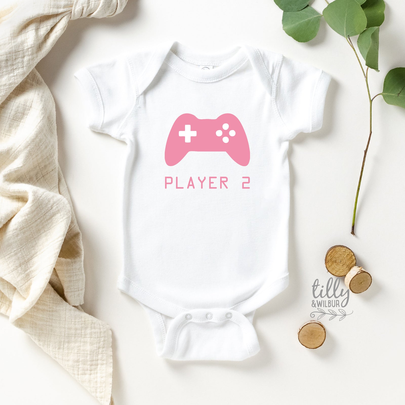 Player 2 T-Shirt Or Bodysuit, Player 1 Player 2, Daddy Daughter, Matching Dad Baby, Sibling Set, Gaming, Father's Day Gift, Gamer Baby Gift