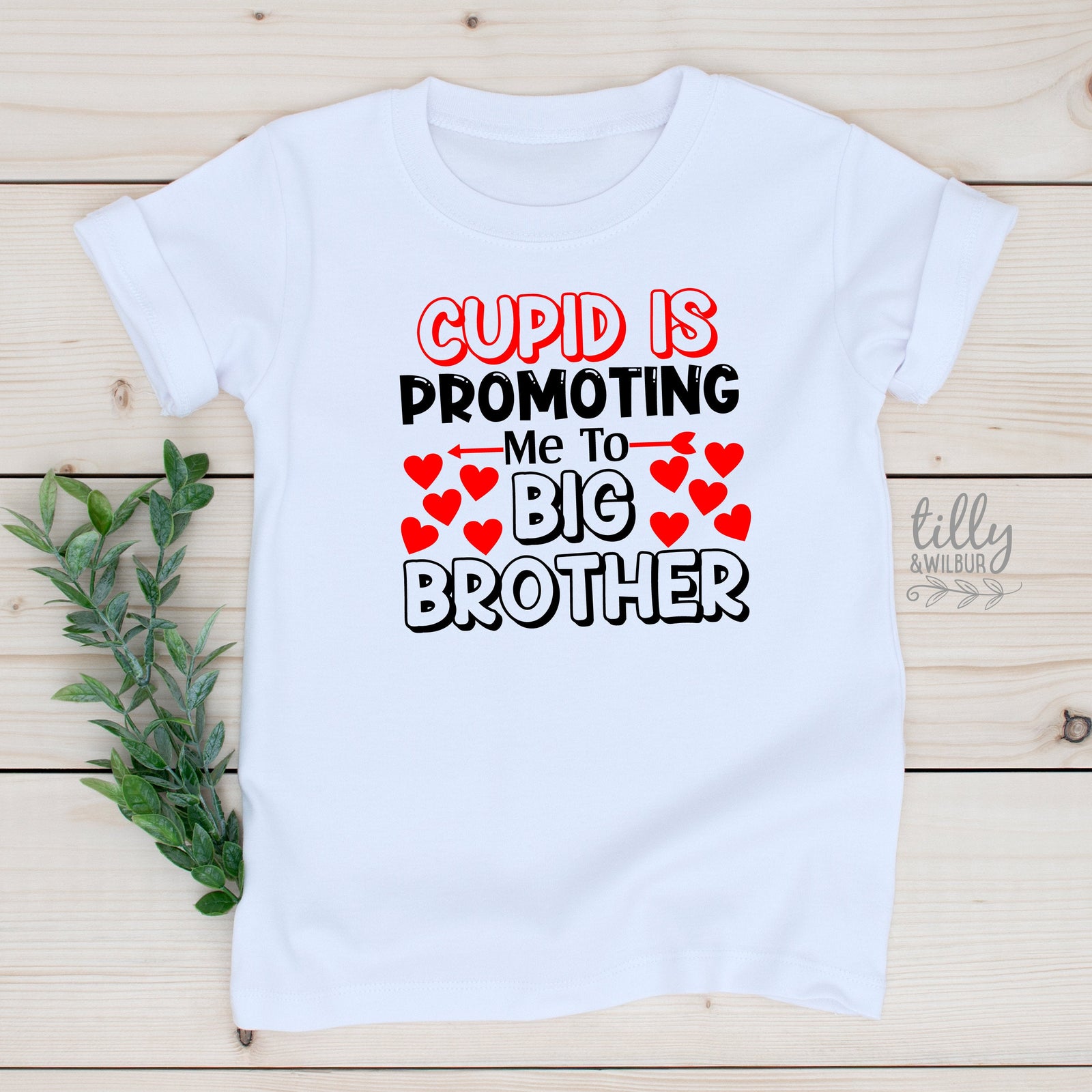 Cupid Is Promoting Me To Big Brother Pregnancy Announcement T-Shirt, Valentine's Day Announcement T-Shirt, Valentine's Day Brother Gift
