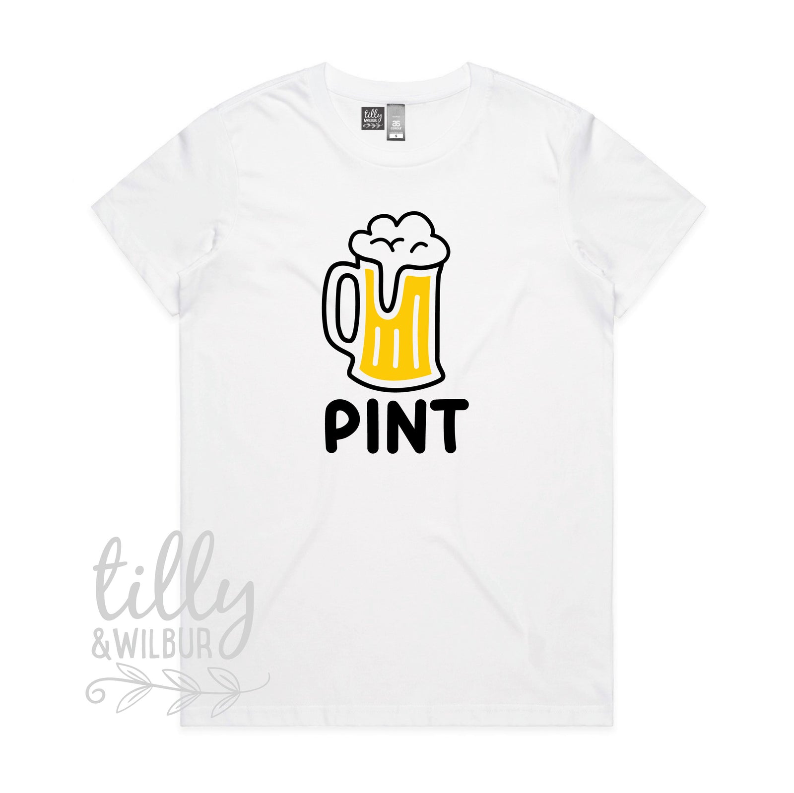 Pint Women's T-Shirt, Pint Half Pint Matching Shirts, Matching Mum And Baby, Matching Mummy Daughter, Mother's Day Gift, New Mum Gift