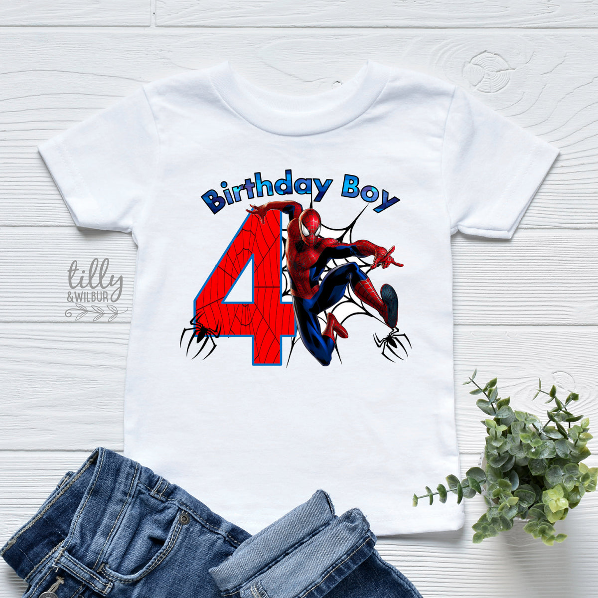 Spiderman 4th Birthday T-Shirt, Four Year Old Birthday Boy, 4th Birthday, Fourth Birthday, 4th Birthday Gift, Marvel, Superhero Birthday