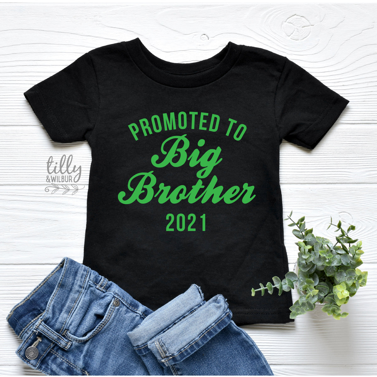 Promoted To Big Brother T-Shirt For Boys, Personalised Due Date, Big Brother Shirt, I'm Going To Be A Big Brother, Pregnancy Announcement
