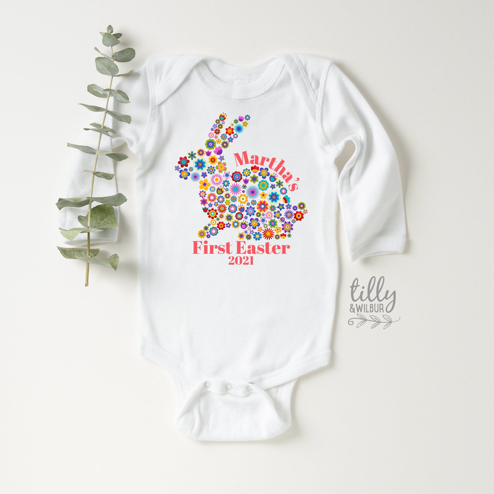 Personalised 1st Easter Baby Bodysuit, First Easter Baby Bodysuit, Newborn Easter Gift, 1st Easter Outfit, Baby's 1st Easter, Bunny Rabbit