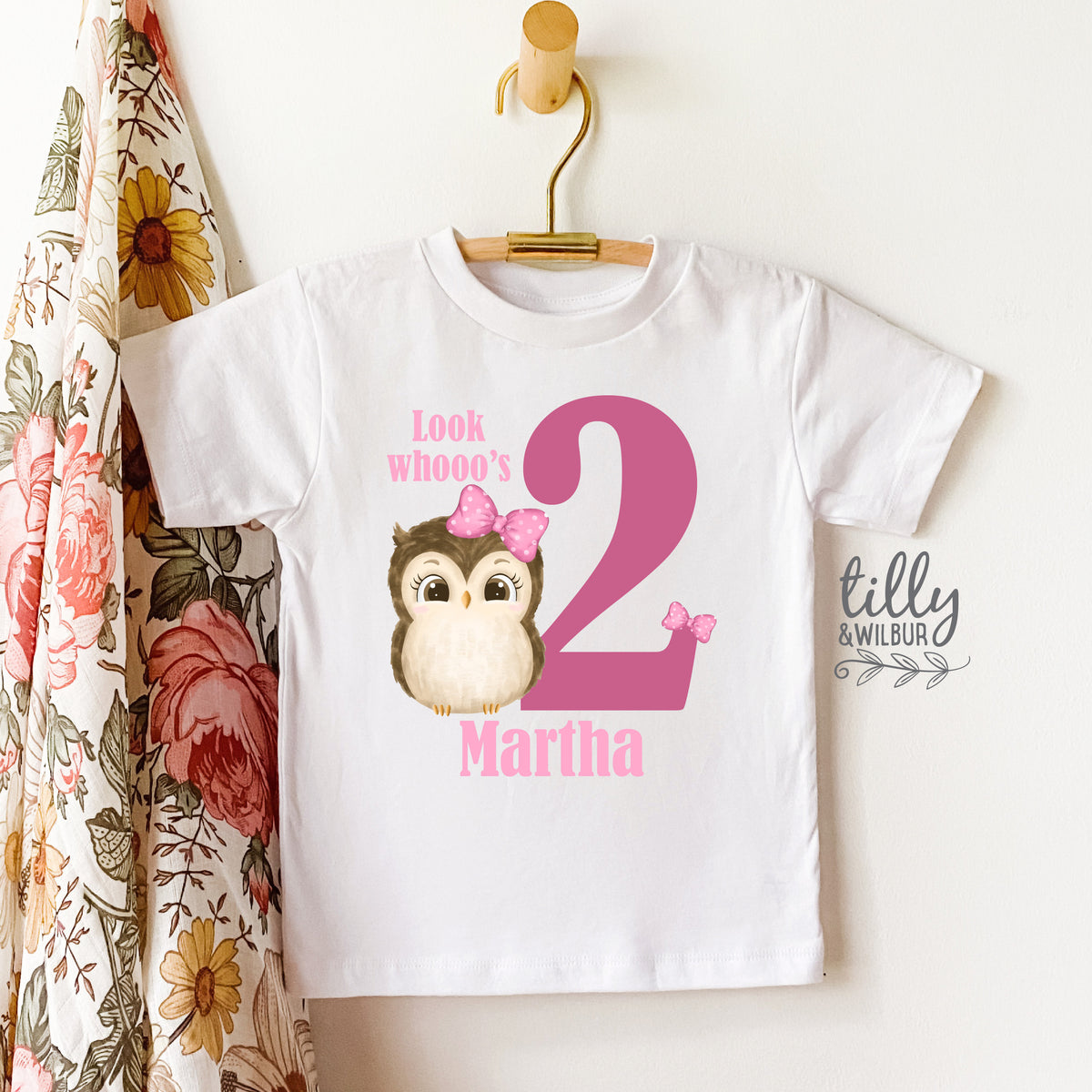 Look Whooo's Two Birthday T-Shirt, Two Wild Girls Birthday T-Shirt, Two Wild Birthday, 2 Year Old Girl, Personalised 2nd Birthday T-Shirt