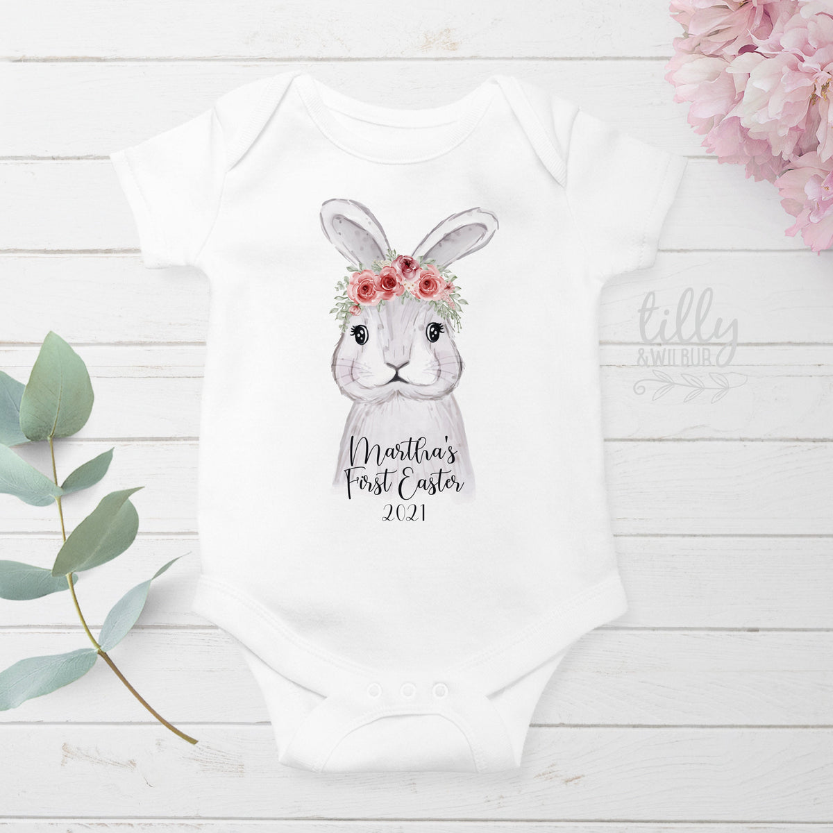 Personalised 1st Easter Baby Bodysuit, First Easter Baby Bodysuit, Newborn Easter Gift, 1st Easter Outfit, Baby's 1st Easter, Bunny Rabbit