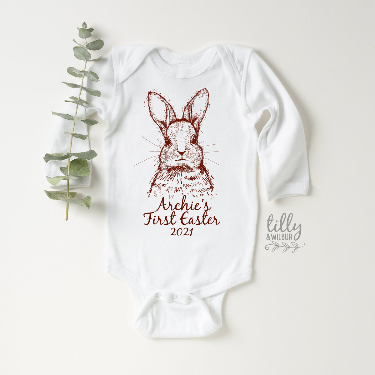Personalised 1st Easter Baby Bodysuit, First Easter Baby Bodysuit, Newborn Easter Gift, 1st Easter Outfit, Baby's 1st Easter, Bunny Rabbit