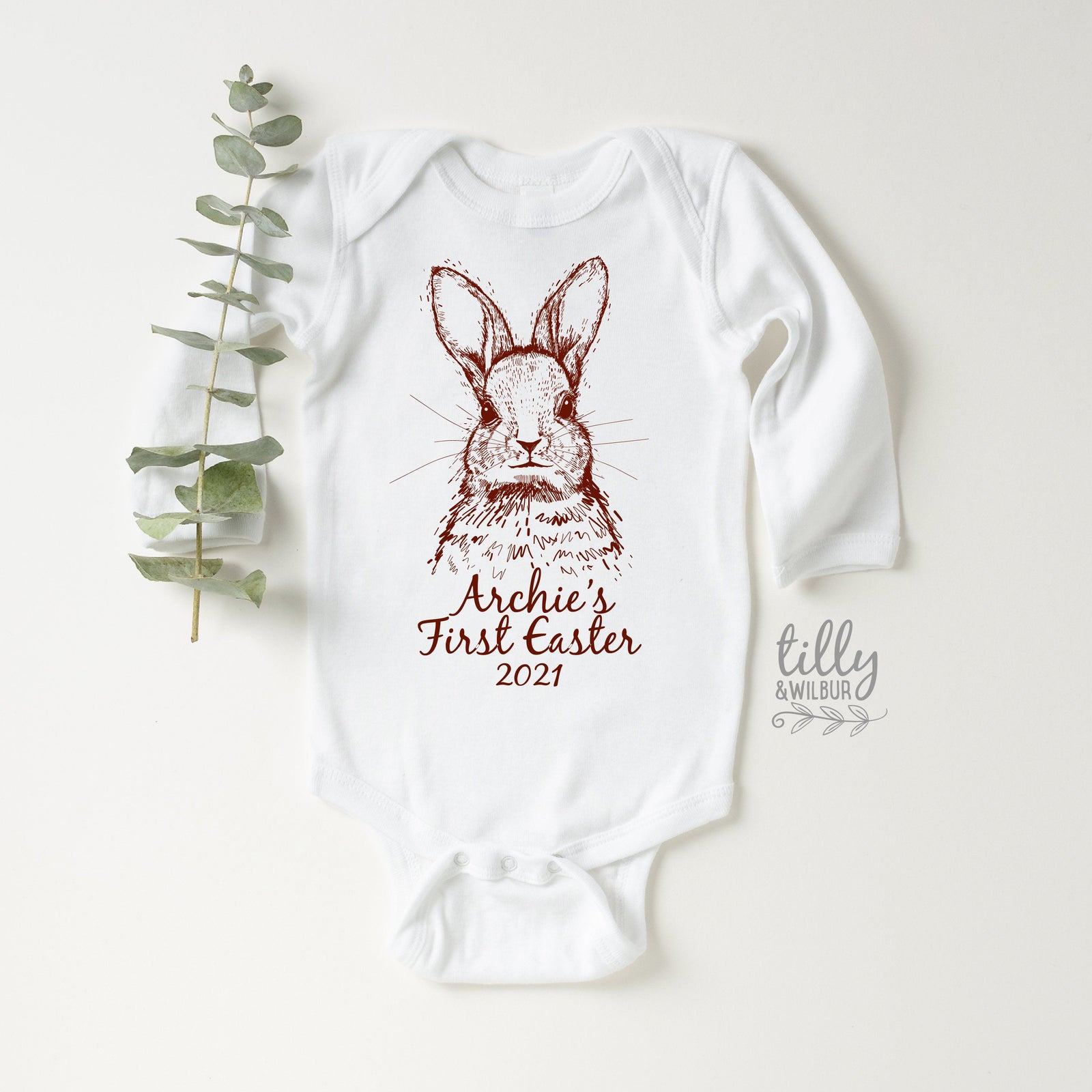 Personalised 1st Easter Baby Bodysuit, First Easter Baby Bodysuit, Newborn Easter Gift, 1st Easter Outfit, Baby's 1st Easter, Bunny Rabbit