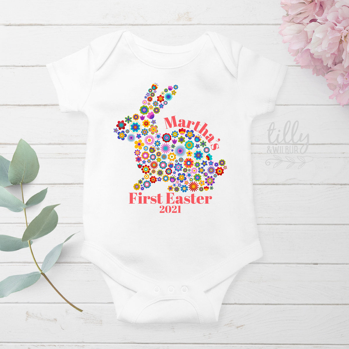 Personalised 1st Easter Baby Bodysuit, First Easter Baby Bodysuit, Newborn Easter Gift, 1st Easter Outfit, Baby's 1st Easter, Bunny Rabbit