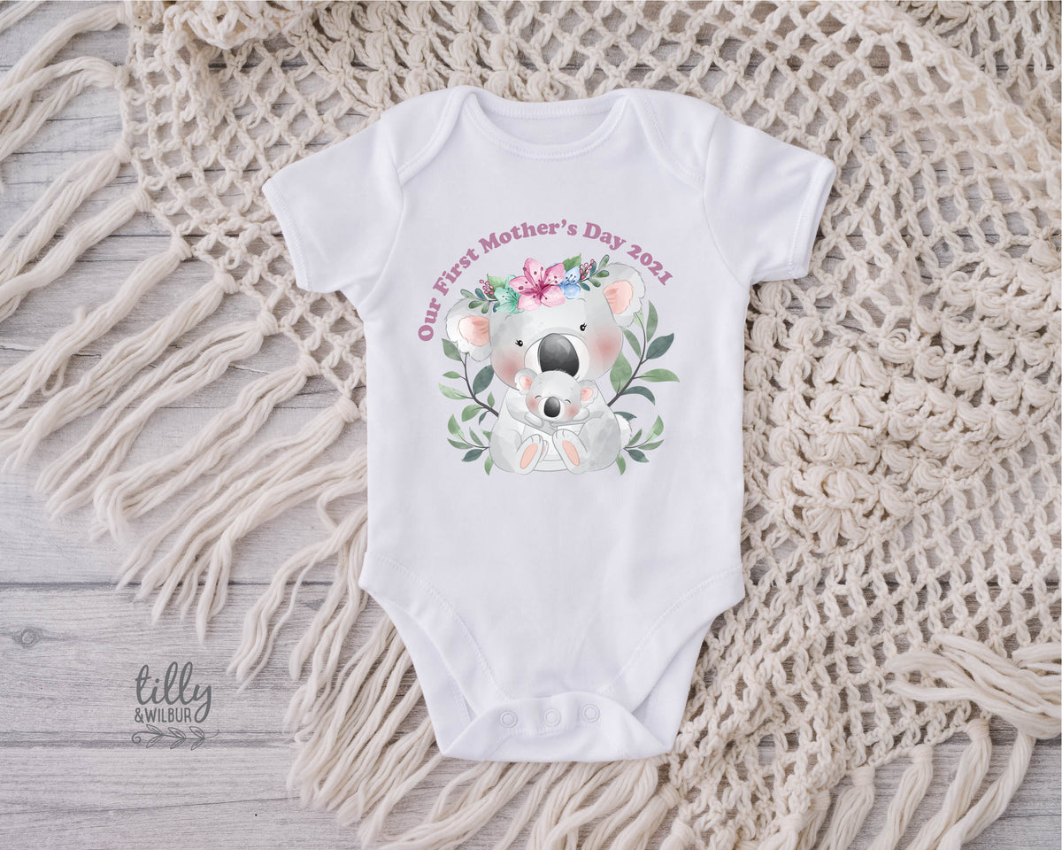Our First Mother's Day 2021 Baby Bodysuit, Our 1st Mother's Day Baby Bodysuit, Mother's Day Outfit, Mother's Day Gift, Mummy I Love You