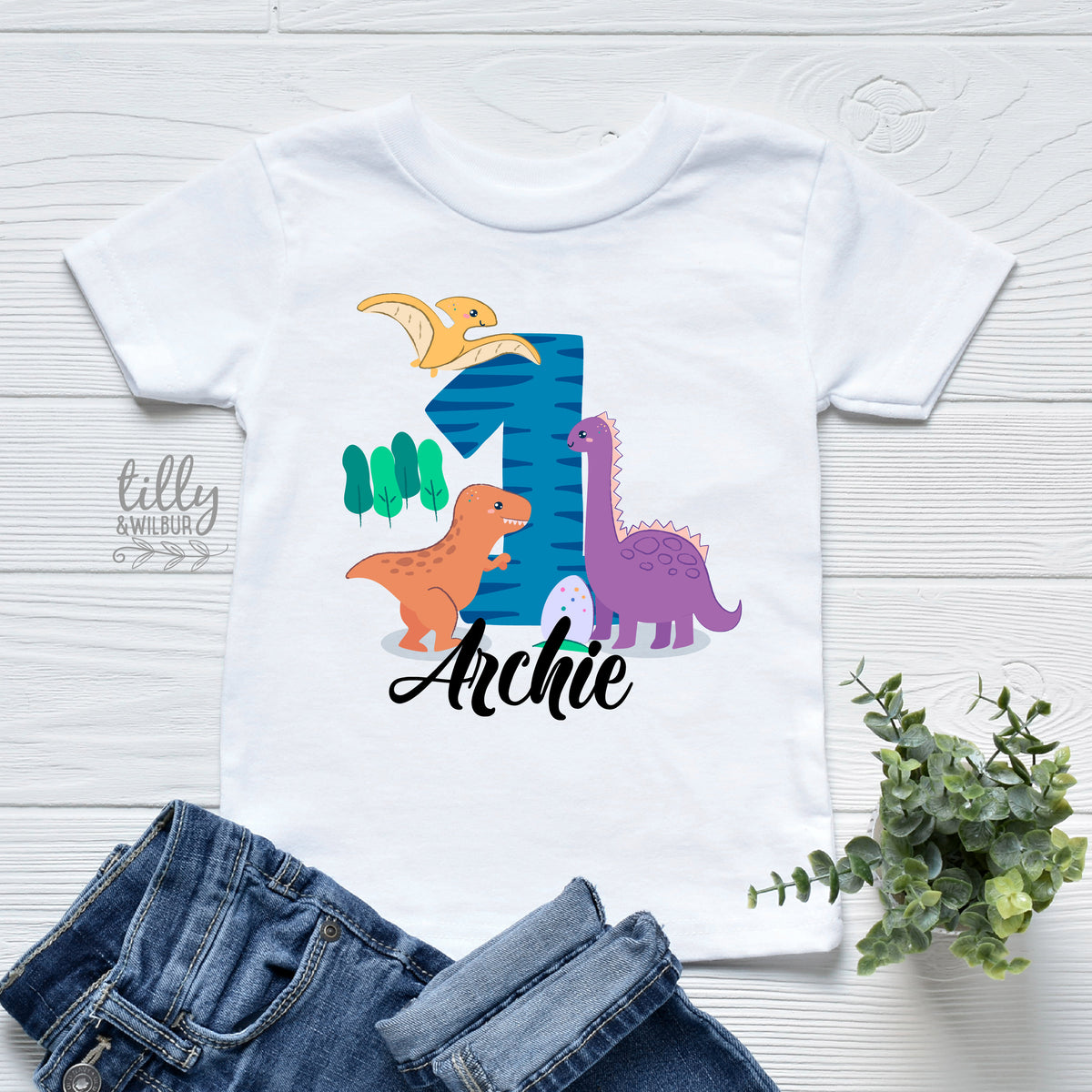 First Birthday Dinosaur T-Shirt, 1st Birthday Gift, First Birthday Gift, Personalised First Birthday T-Shirt, Dinosaur Theme Cake Smash Tee