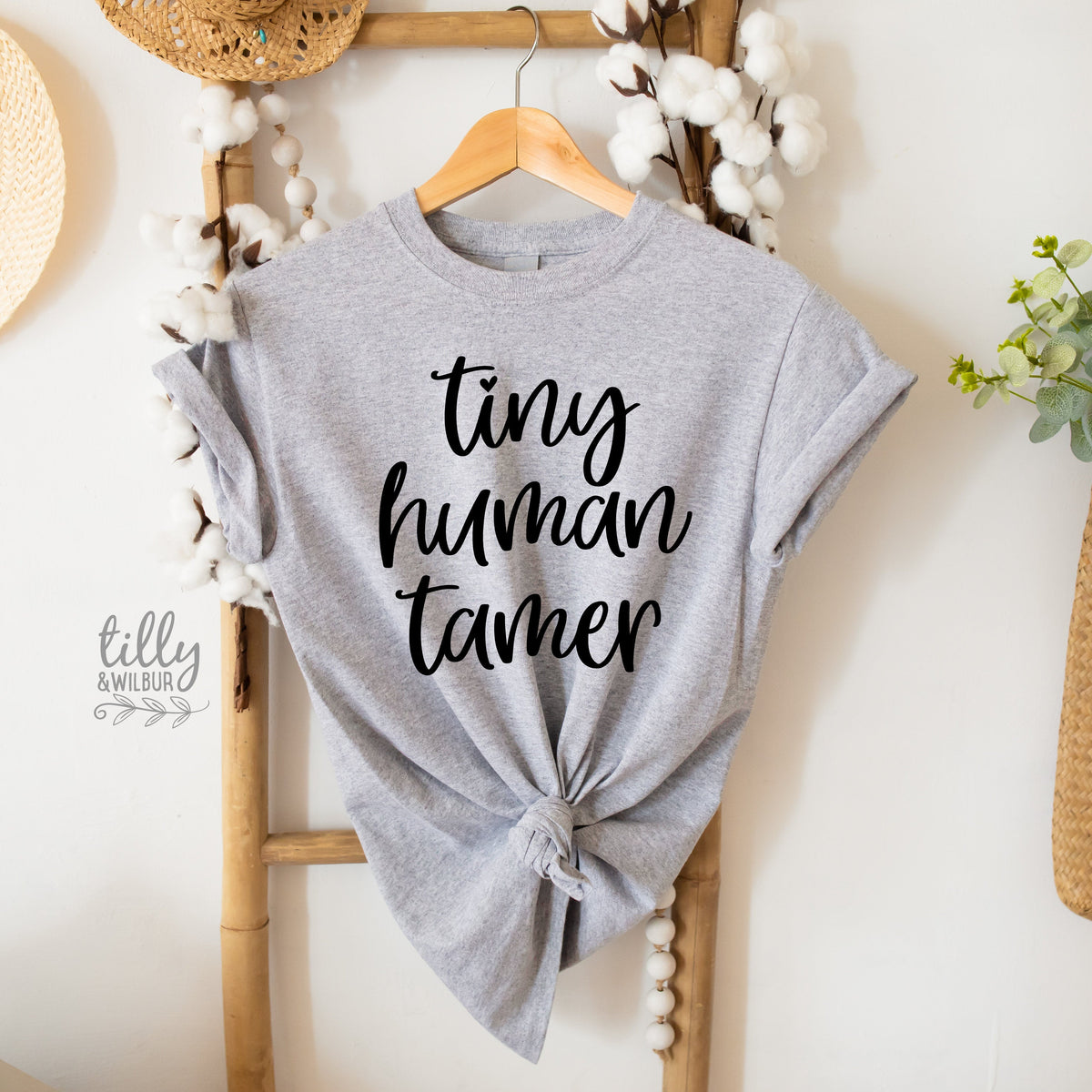 Funny Mum T-Shirt, Tiny Human Tamer T-Shirt, Funny Teacher T-Shirt, Parenting T-Shirt, Mother's Day T-Shirt, Mum T-Shirt, Funny Mum Gift