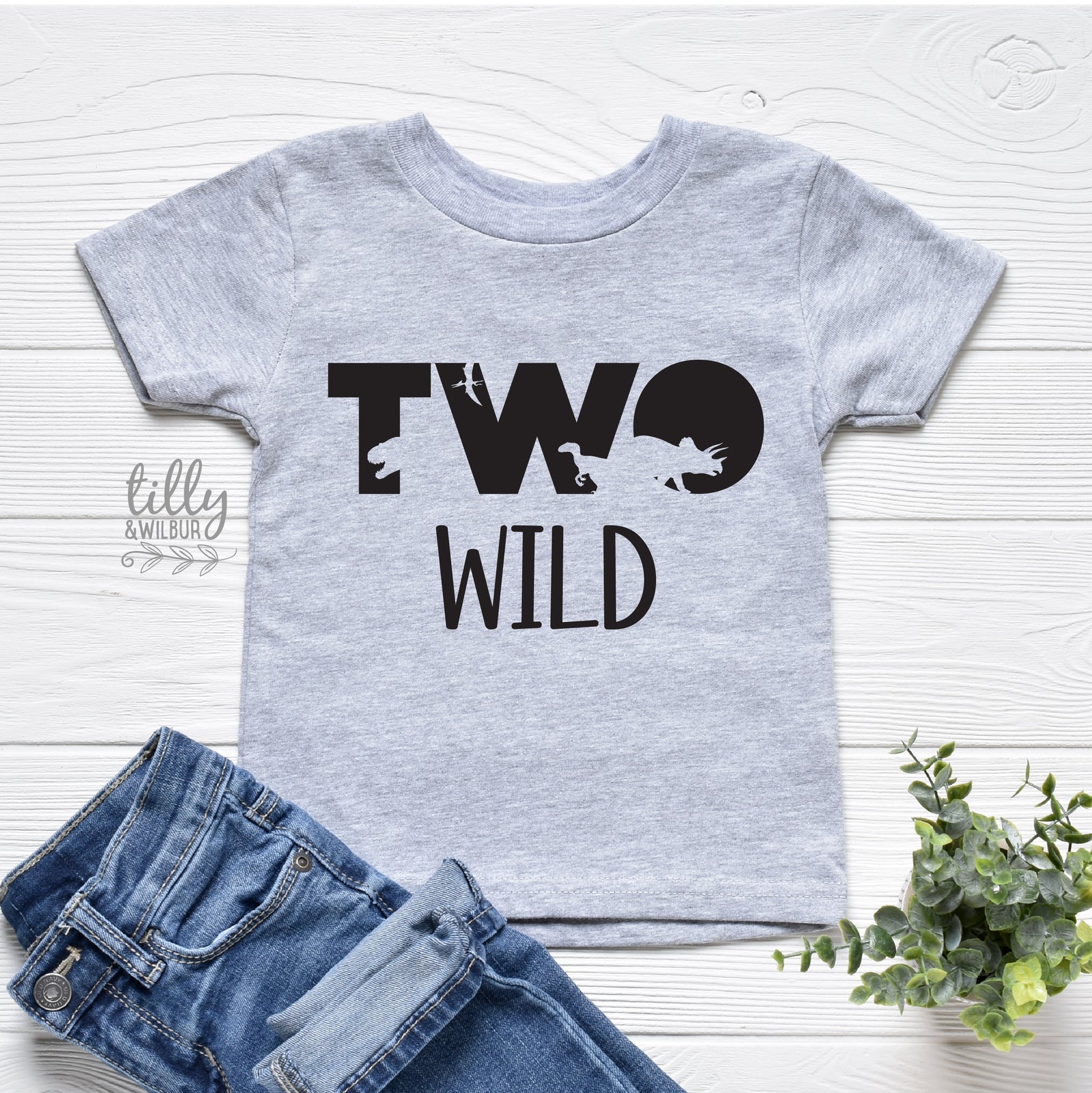 Two Wild Birthday T-Shirt, Two Wild Dinosaur T-Shirt, 2 Year Old Boy, Second Birthday Gift, 2nd Birthday Present, 2nd Birthday Outfit, Boy 2