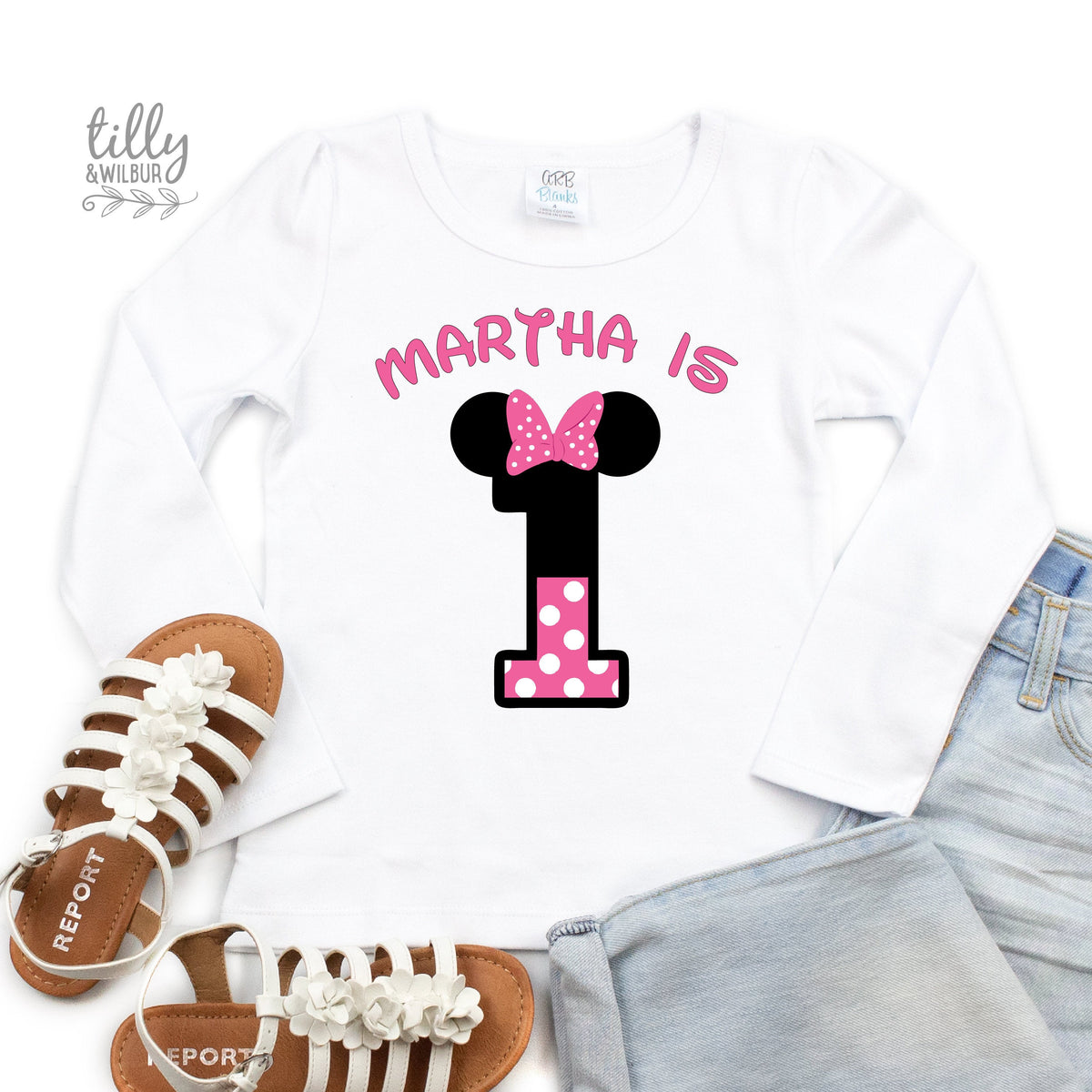 1st Birthday T-Shirt, First Birthday Gift, Personalised 1st Birthday T-Shirt, 1st Birthday Cake Smash, First Birthday Gift, Minnie Mouse