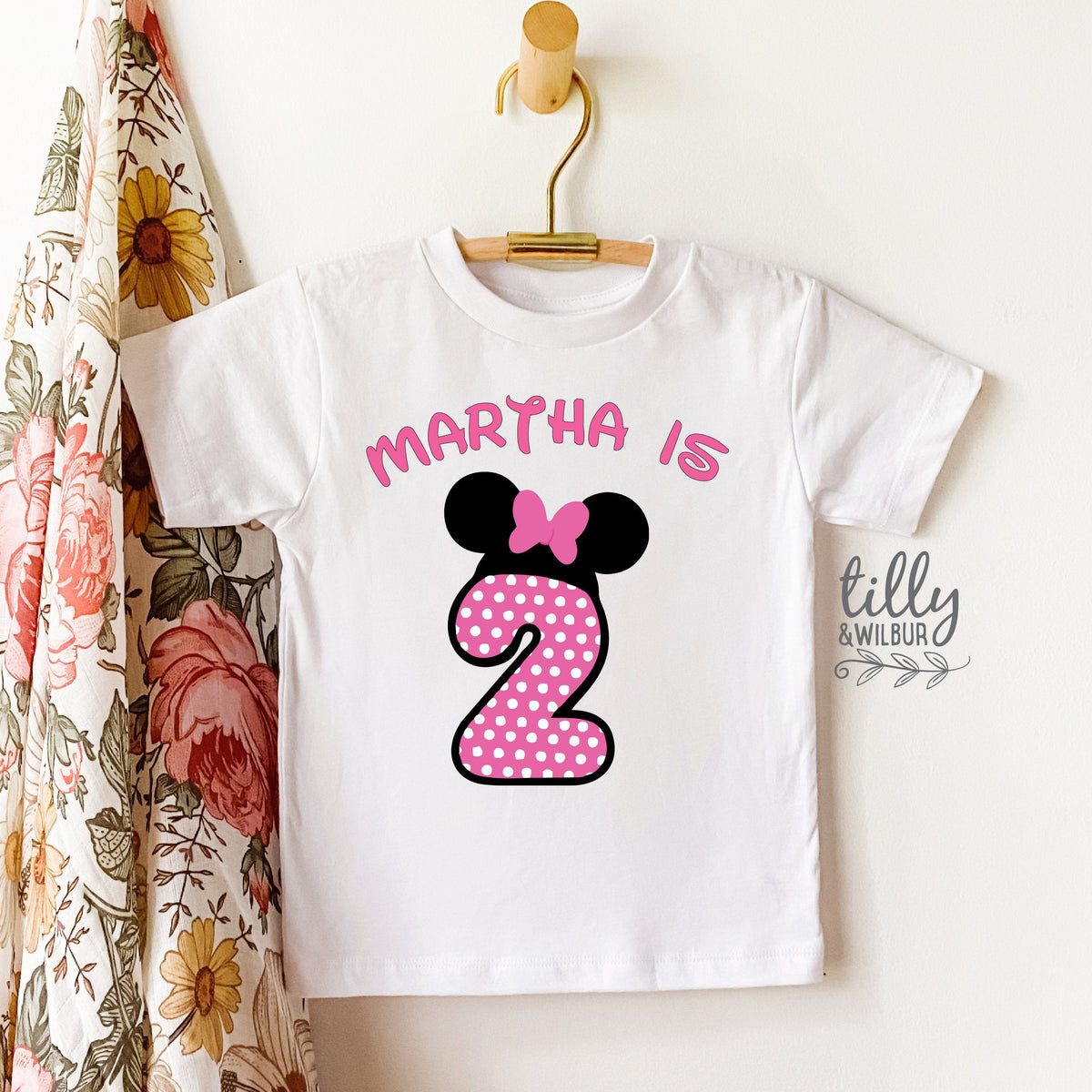 Personalised 2nd Birthday T-Shirt, Two Birthday T-Shirt, 2nd Second Birthday Tee, Two Birthday Gift, Girls 2nd Birthday, Girls Birthday Tee