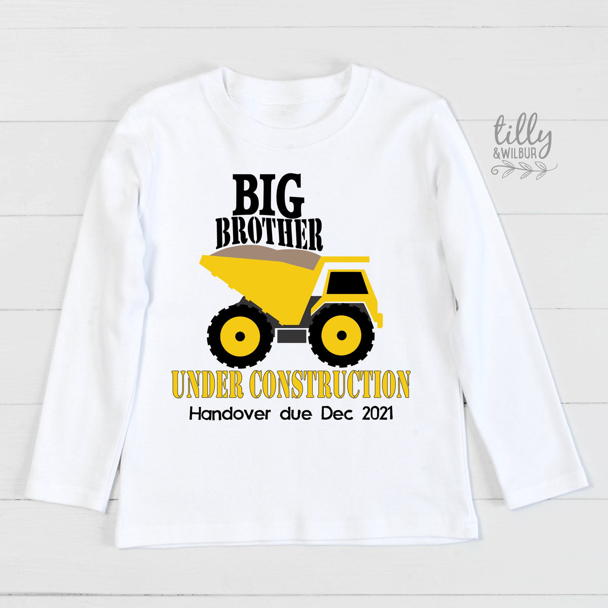 Promoted To Big Brother T-Shirt For Boys, Big Brother Under Construction Shirt, I'm Going To Be A Big Brother Shirt, Pregnancy Announcement