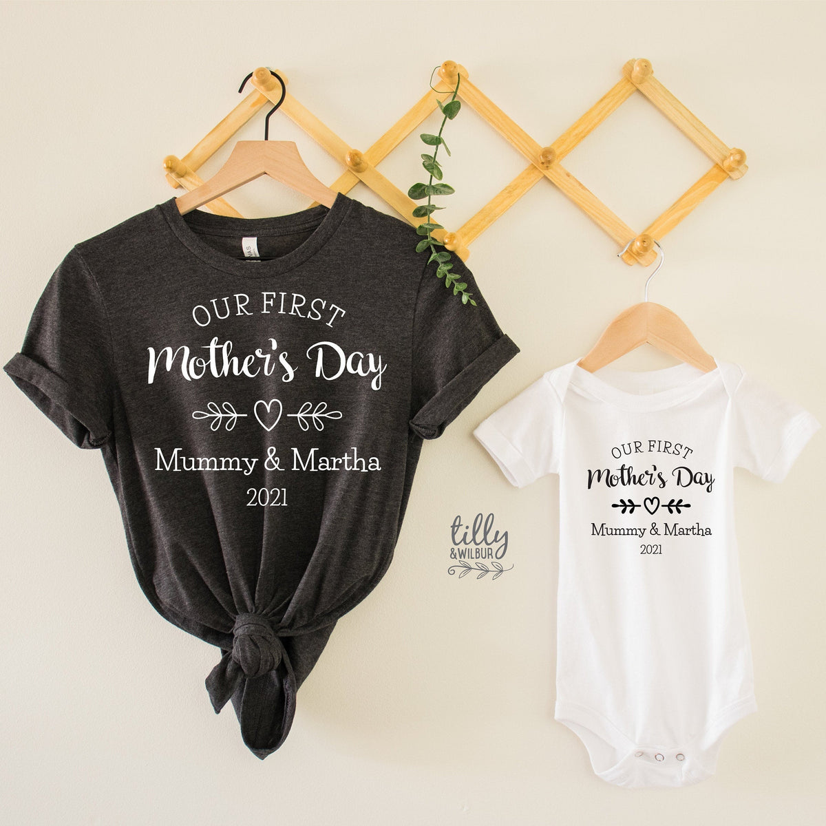 Our First Mother's Day 2021 Matching Outfits, Mother And Baby Mother's Day T-Shirts, Mothers Day Gift, Mummy & Me Matching, 1st Mother's Day