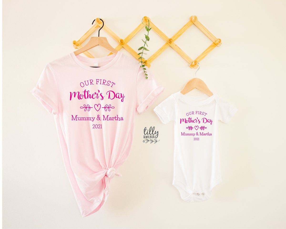 Our First Mother's Day 2021 Matching Outfits, Mother And Baby Mother's Day T-Shirts, Mothers Day Gift, Mummy & Me Matching, 1st Mother's Day