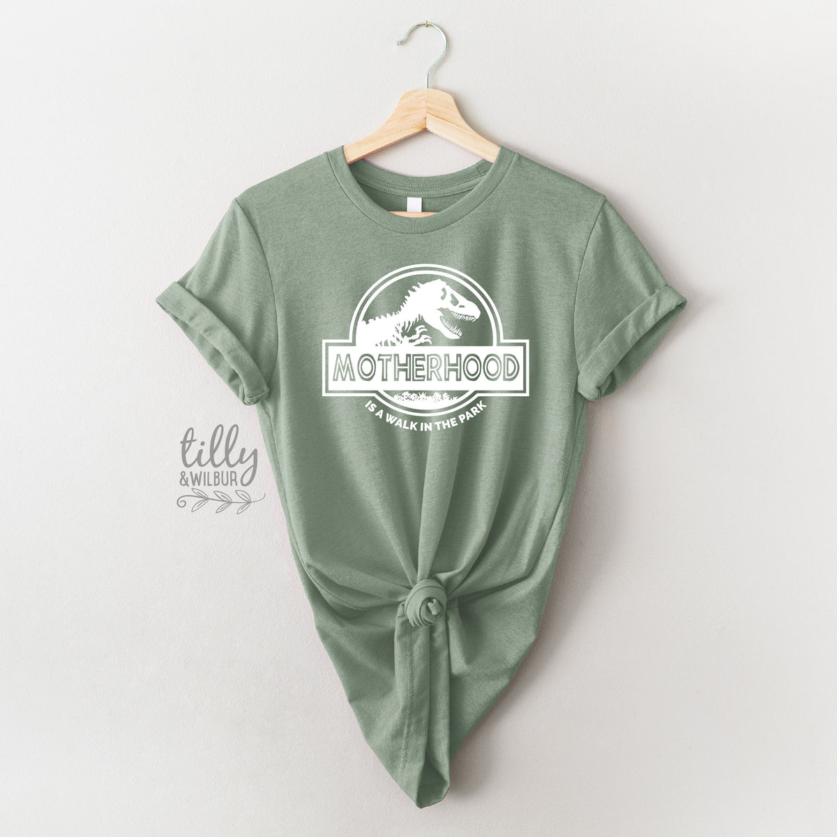 Motherhood Is A Walk In The Park Women's T-Shirt, Funny Mum Tee, Dinosaur Mum Shirt, Mother's Day Gift, Jurassic Park Mum Gift, Mamasaurus