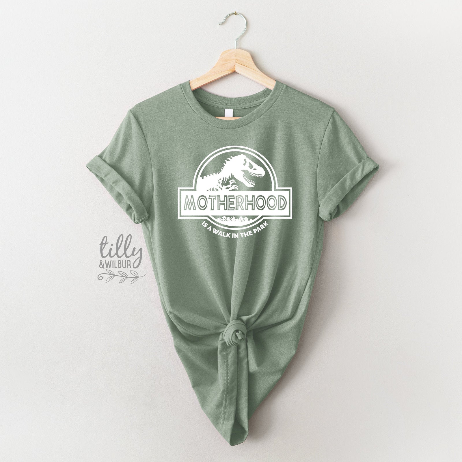 Motherhood Is A Walk In The Park Women's T-Shirt, Funny Mum Tee, Dinosaur Mum Shirt, Mother's Day Gift, Jurassic Park Mum Gift, Mamasaurus