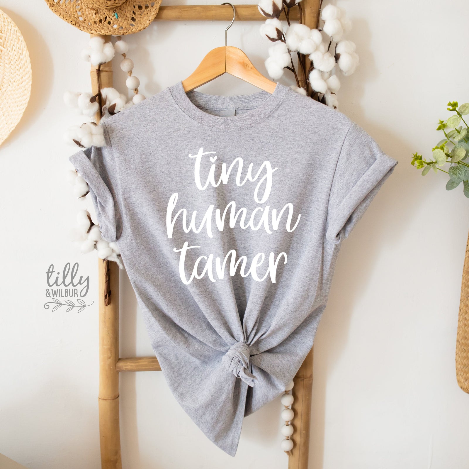 Funny Mum T-Shirt, Tiny Human Tamer T-Shirt, Funny Teacher T-Shirt, Parenting T-Shirt, Mother's Day T-Shirt, Mum T-Shirt, Funny Mum Gift