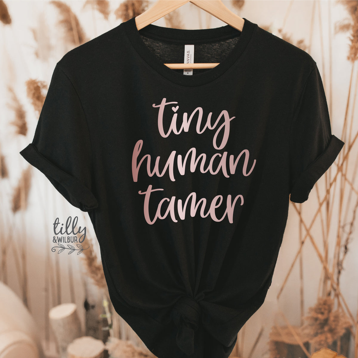 Funny Mum T-Shirt, Tiny Human Tamer T-Shirt, Funny Teacher T-Shirt, Parenting T-Shirt, Mother's Day T-Shirt, Mum T-Shirt, Funny Mum Gift