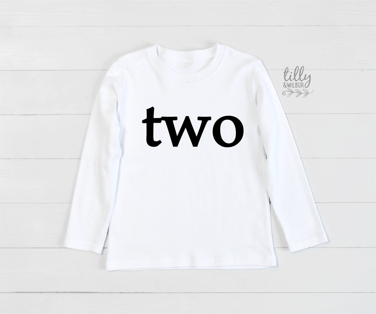 Two Birthday T-Shirt, 2nd Birthday Gift, Second Birthday Tee, Cake Smash Outfit, Two T-Shirt, 2 T-Shirt, Birthday Girl, Birthday Boy, Two