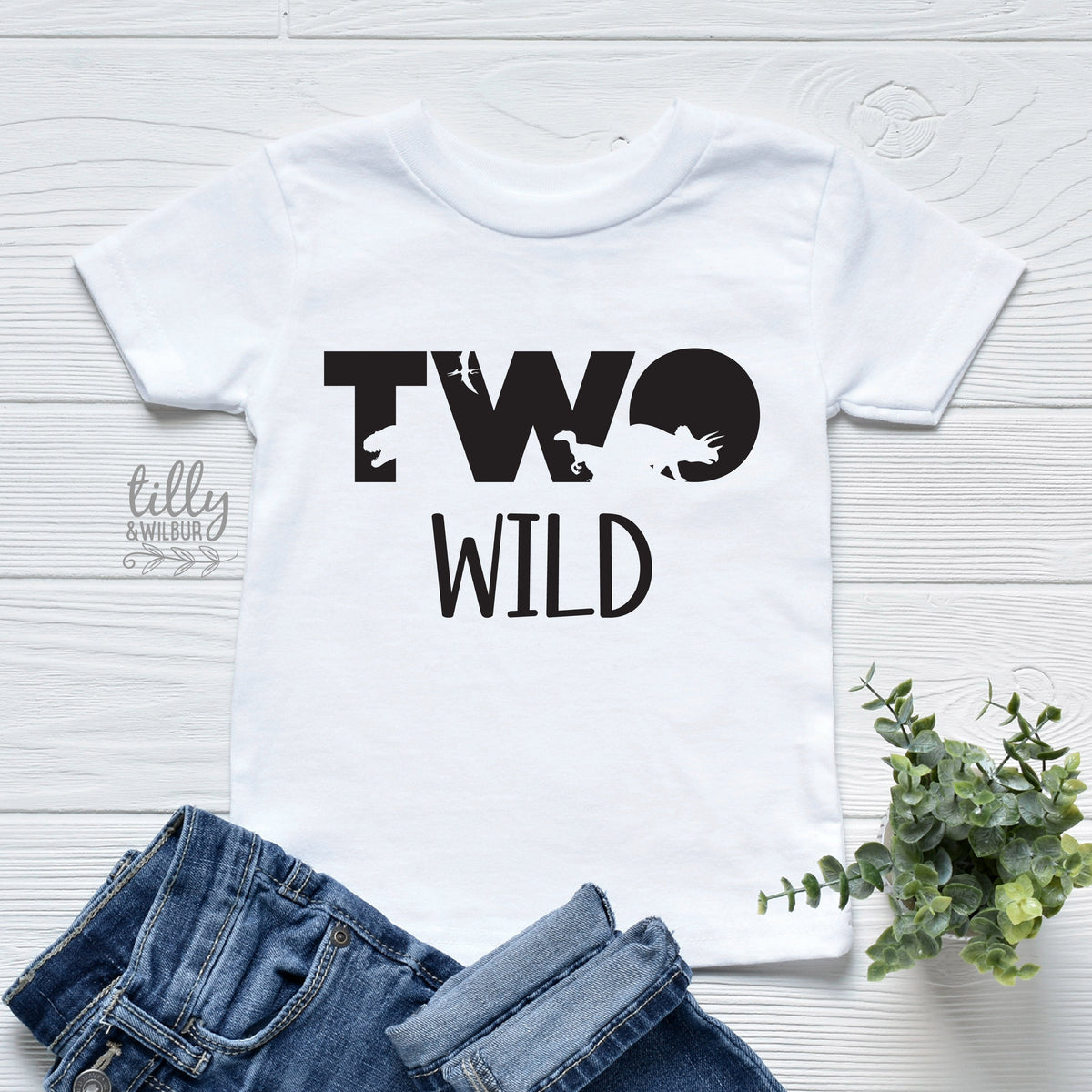 Two Wild Birthday T-Shirt, Two Wild Dinosaur T-Shirt, 2 Year Old Boy, Second Birthday Gift, 2nd Birthday Present, 2nd Birthday Outfit, Boy 2