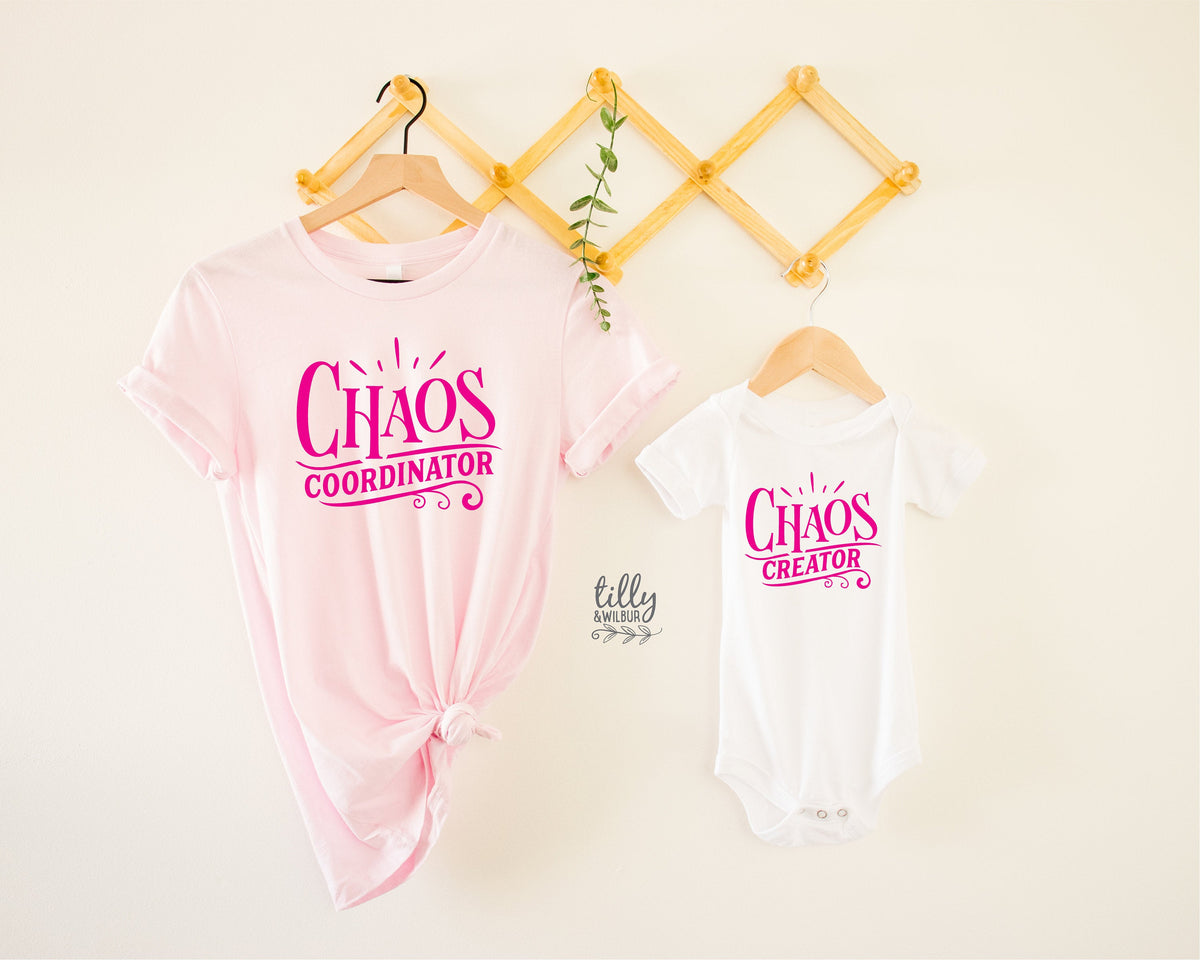 Chaos Creator and Chaos Coordinator Matching Set, Mummy And Me Matching Outfits, First Mother's Day Gift, Mummy And Me, Mothers Day Onesie®