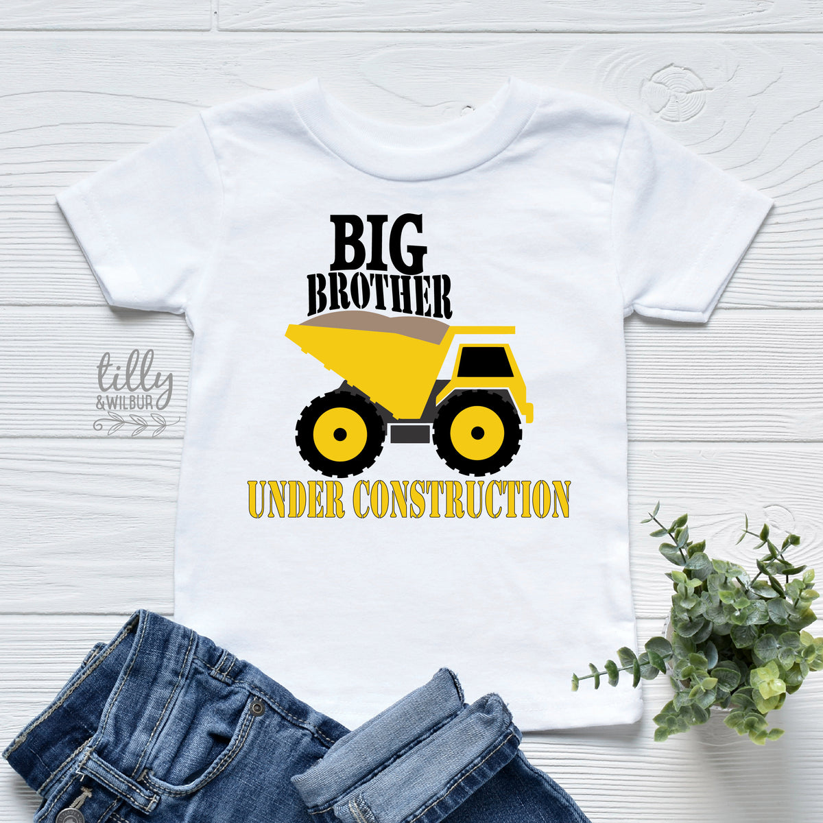 Promoted To Big Brother T-Shirt For Boys, Big Brother Under Construction Shirt, I'm Going To Be A Big Brother Shirt, Pregnancy Announcement