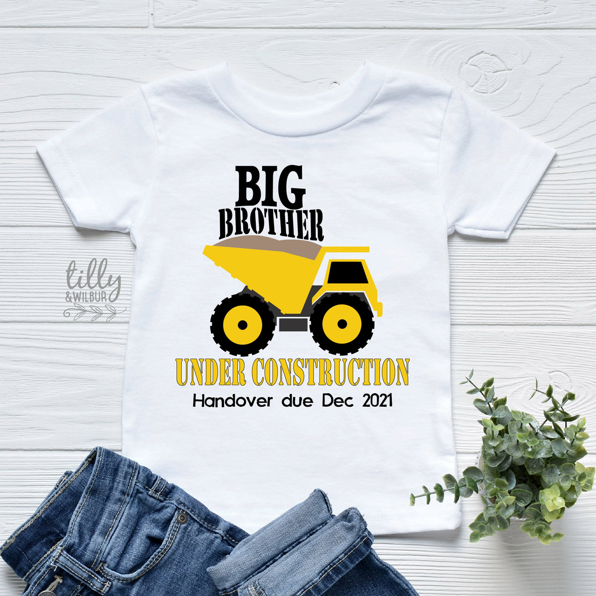 Promoted To Big Brother T-Shirt For Boys, Big Brother Under Construction Shirt, I'm Going To Be A Big Brother Shirt, Pregnancy Announcement