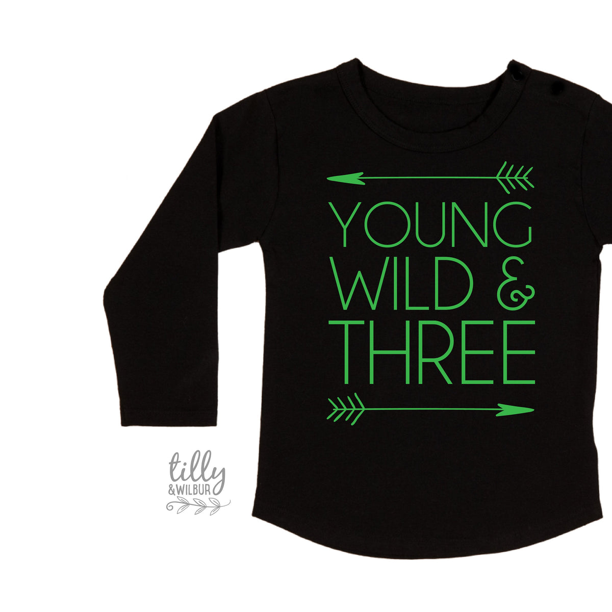 Third Birthday T-Shirt, Young Wild And Three T-Shirt, 3rd Birthday Gift, Third Birthday Gift, 3rd Birthday T-Shirt, I Am 3, Three Today, 3