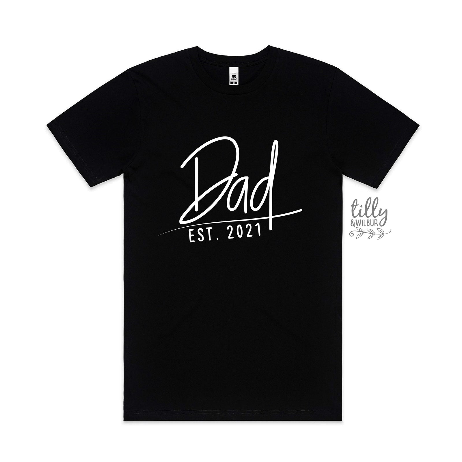 Dad Est. T-Shirt, Personalised Dad T-Shirt, Father's Day Gift, Men's Shirt Gift, Pregnancy Announcement Tee, New Dad Gift, Baby Shower Gift