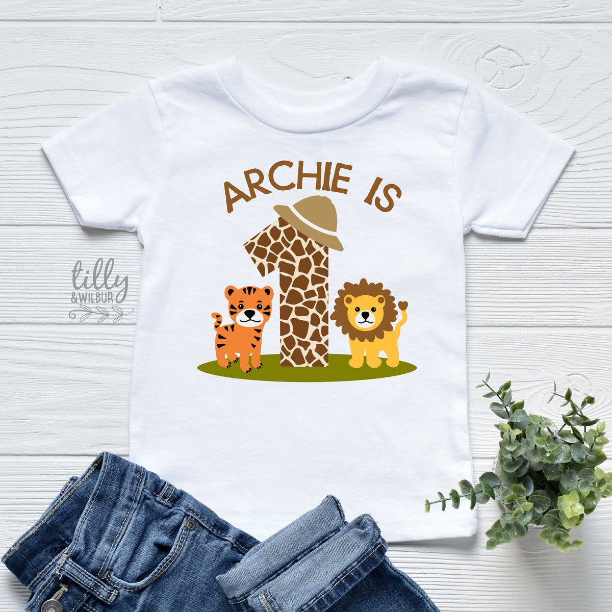 Safari Jungle 1st Birthday T-Shirt