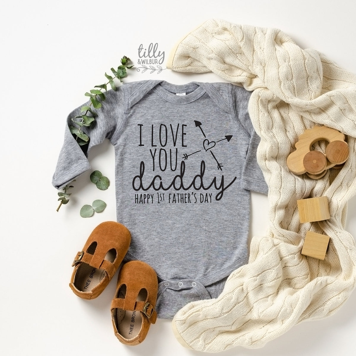 I Love You Daddy Happy 1st Father's Day, Father's Day Bodysuit, Father's Day Baby Outfit, First Fathers Day Baby Gift, Newborn Daddy Gift